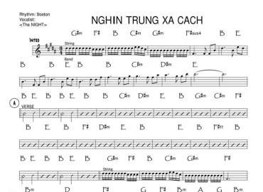 Nghìn Trùng Xa Cách sheet nhạc đệm