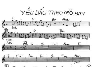 Yêu Dấu Theo Gió Bay sheet nhạc đệm