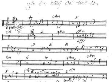 Yêu Em Bằng Cả Trái Tim sheet nhạc đệm