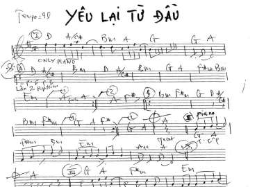 Yêu Lại Từ Đầu sheet nhạc đệm