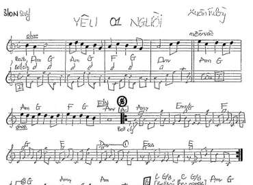 Yêu Một Người sheet nhạc đệm