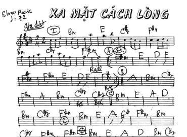 Xa Mặt Cách Lòng sheet nhạc đệm