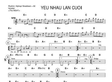 Yêu Nhau Lần Cuối sheet nhạc đệm