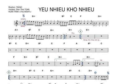 Yêu Nhiều Khổ Nhiều sheet nhạc đệm