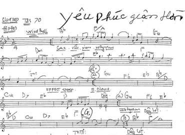 Yêu Phút Giận Hờn sheet nhạc đệm