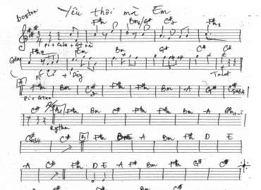 Yêu Thôi Mà Em sheet nhạc đệm