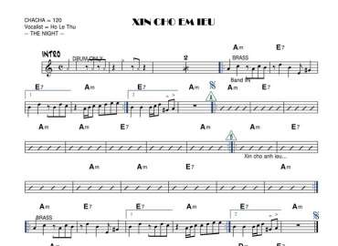 Xin Cho Em Yêu sheet nhạc đệm