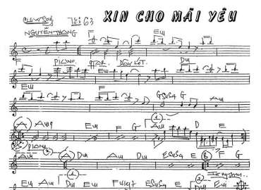 Xin Cho Mãi Yêu sheet nhạc đệm
