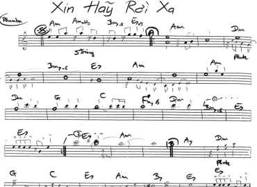 Xin Hãy Rời Xa sheet nhạc đệm