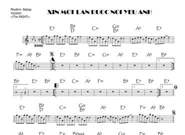 Xin Một Lần Được Nói Yêu Anh sheet nhạc đệm