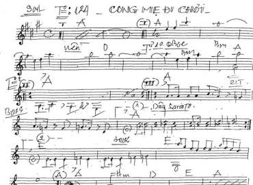 Cõng Mẹ Đi Chơi sheet nhạc đệm