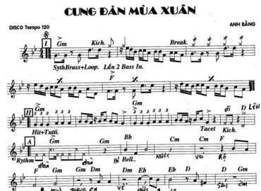 Cung Đàn Mùa Xuân sheet nhạc đệm