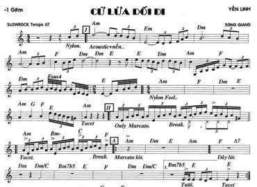 Cứ Lừa Dối Đi sheet nhạc đệm