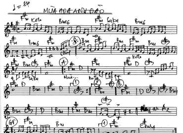 Mùa Hoa Anh Đào sheet nhạc đệm