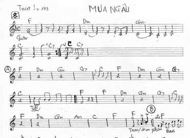 Mưa Ngâu sheet nhạc đệm