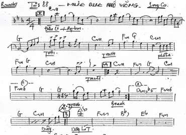 Mưa Qua Phố Vắng sheet nhạc đệm