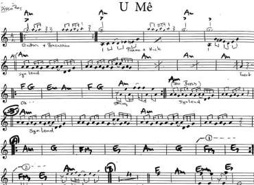 U Mê sheet nhạc đệm