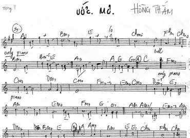 Ước Mơ sheet nhạc đệm