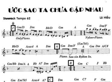 Ước Sao Ta Chưa Gặp Nhau sheet nhạc đệm