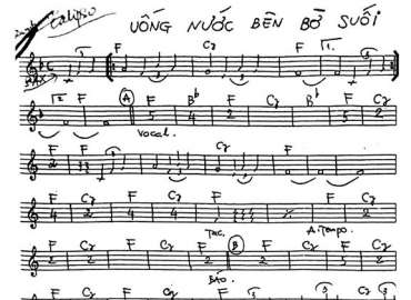 Uống Nước Suối Bên Bờ sheet nhạc đệm