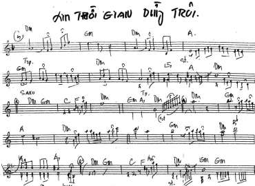 Xin Thời Gian Dừng Trôi sheet nhạc đệm