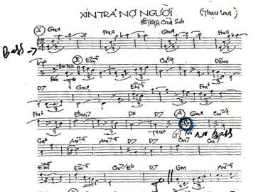 Xin Trả Nợ Người sheet nhạc đệm