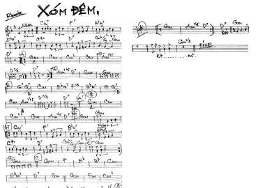 Xóm Đêm sheet nhạc đệm