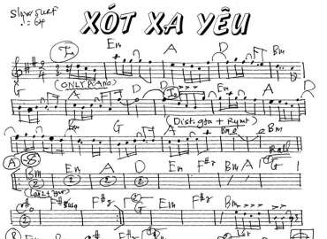 Xót Xa Yêu sheet nhạc đệm