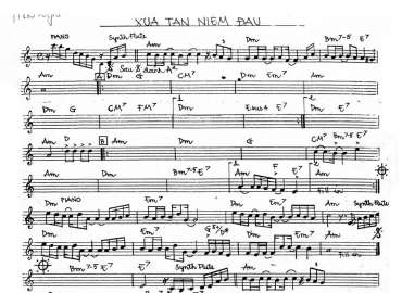 Xua Tan Niềm Đau sheet nhạc đệm