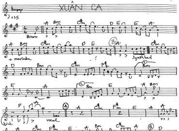 Xuân Ca sheet nhạc đệm