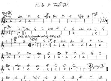 Xuân Và Tuổi Trẻ sheet nhạc đệm