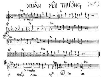 Xuân Yêu Thương sheet nhạc đệm