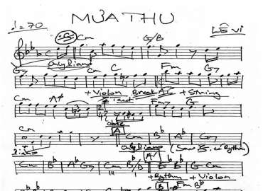 Mưa Thu sheet nhạc đệm