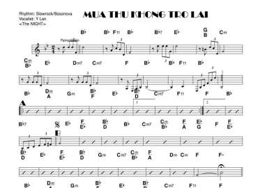 Mùa Thu Không Trở Lại sheet nhạc đệm