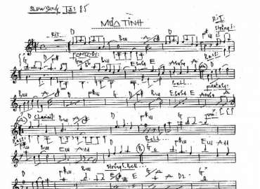 Mưa Tình sheet nhạc đệm