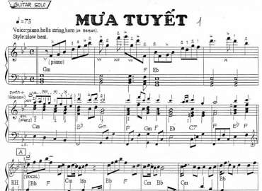 Mưa Tuyết sheet nhạc đệm
