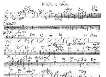 Mùa Xuân sheet nhạc đệm