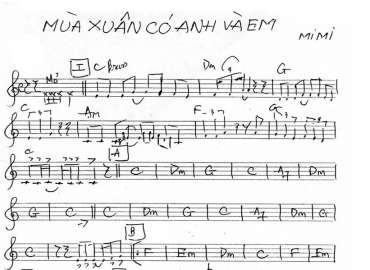 Mùa Xuân Có Anh Và Em sheet nhạc đệm