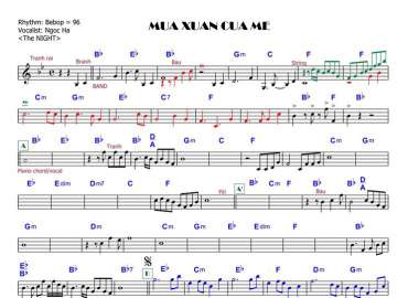 Mùa Xuân Của Mẹ sheet nhạc đệm