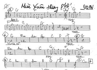 Mùa Xuân Hương Phố sheet nhạc đệm