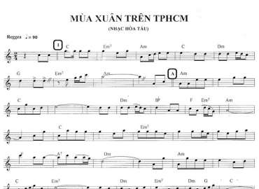 Mùa Xuân Trên Thành Phố Hồ Chí Minh sheet nhạc đệm