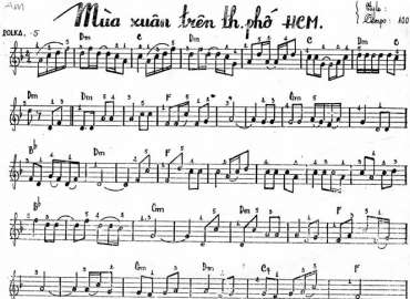 Mùa Xuân Trên Thành Phố Hồ Chí Minh 2 sheet nhạc đệm