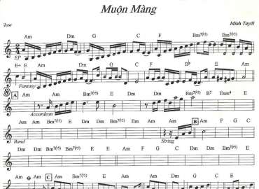 Muộn Màng sheet nhạc đệm