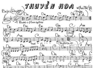 Thuyền Hoa sheet nhạc đệm