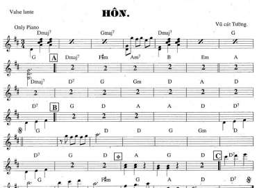 Hôn sheet nhạc đệm