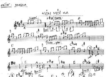 Hôn Môi Xa sheet nhạc đệm