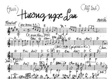 Hương Ngọc Lan sheet nhạc đệm