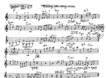 Hương Tóc Mạ Non sheet nhạc đệm