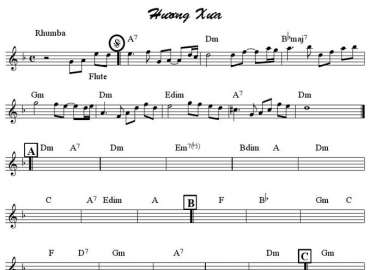 Hương Xưa sheet nhạc đệm