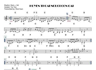 Huyền Thoại Người Con Gái sheet nhạc đệm